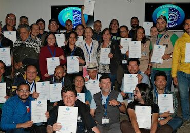 The first Starlight Astronomical Monitors of Colombia trained in Villa de Leyva